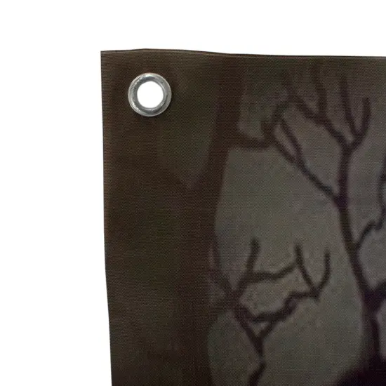 Northlight Jack O' Lantern in Graveyard Halloween Door Decoration - 70.75" Black {3}