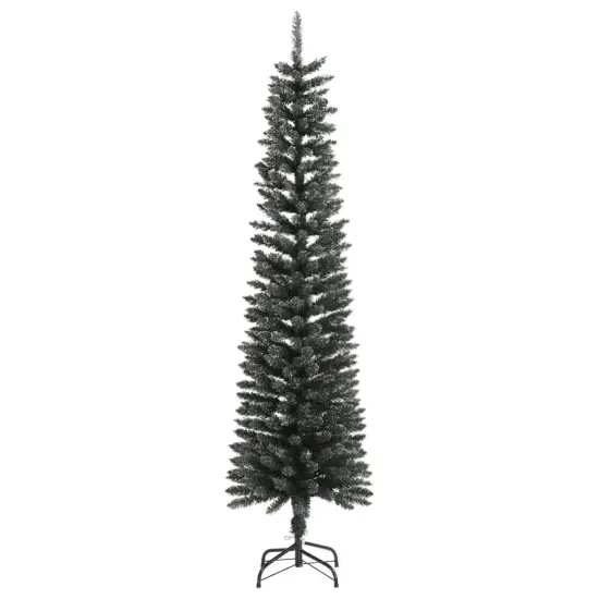 Artificial Slim Christmas Tree with Stand {2}