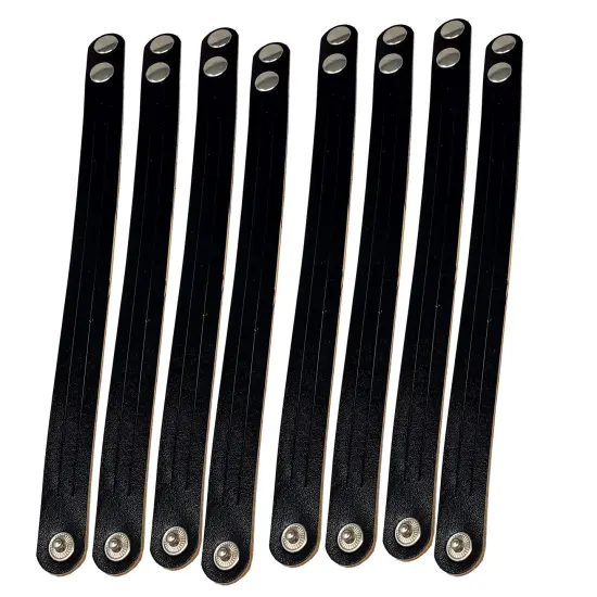 8 Pack Mystery Braid Leather Bracelet, Metallic Leather DIY Tricky Braid Bracelets Black {1}