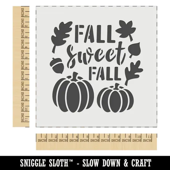 Sweet Fall Pumpkins Acorn Wall Cookie DIY Craft Reusable Stencil {1}