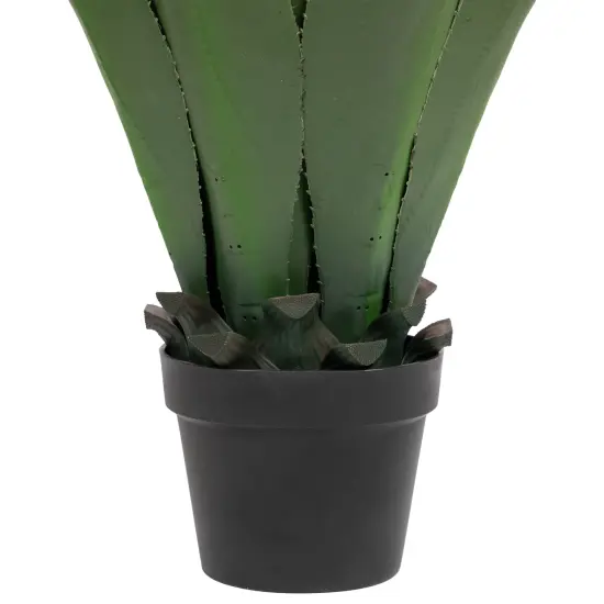 Northlight Real Touch&trade;️Artificial Agave Succulent Potted Plant - 26" Green {5}