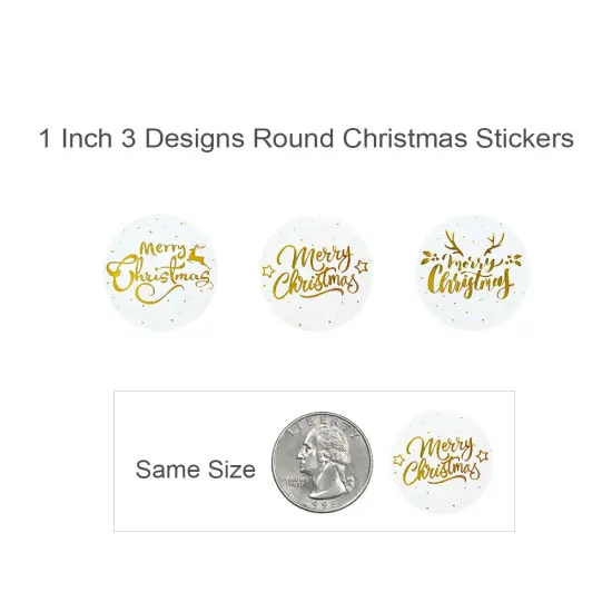 Wrapables Christmas Stickers Label Roll, Holiday Stickers for Sealing Cards, Envelopes, Gift Boxes, Festive Party Favors (500 pcs) Merry Christmas {2}