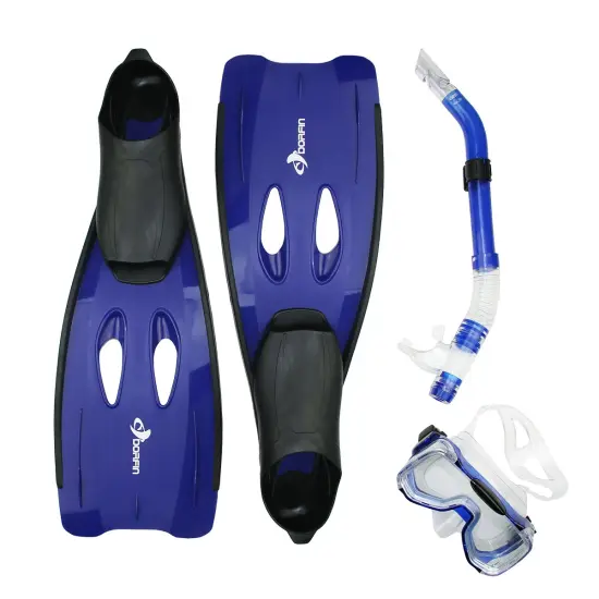 Pool Central 18" Blue and Black Reef Diver Adult Pro Scuba Snorkeling Swimming Pool Set - Extra Small {1}