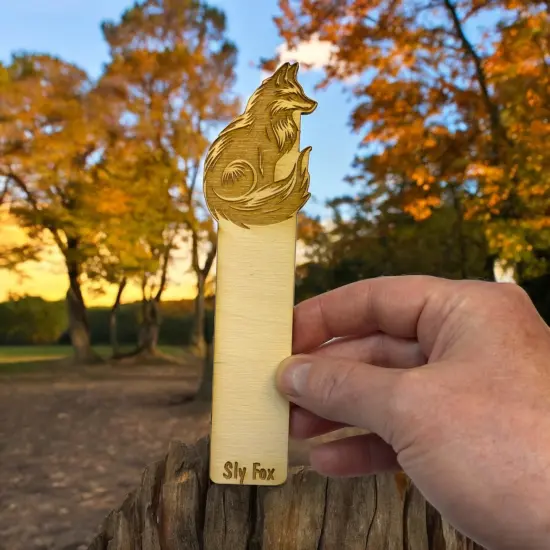 Bookmark - Sly Fox - Birch wood {3}
