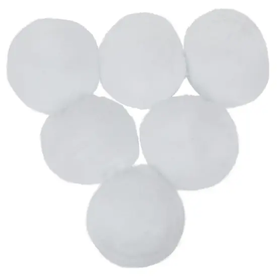 Northlight Set of 6 Plush Faux Christmas Snow Balls White {6}