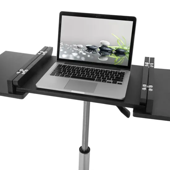 Techni Office Solutions 35.75" Black Durable Folding Table Laptop Cart {5}