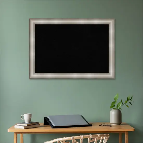 Imperial Framed Corkboard, Black Cork Imperial Silver {5}