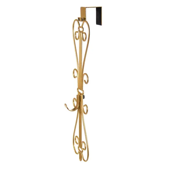 Adjustable Wreath Hanger for Door - Elegant Gold {4}