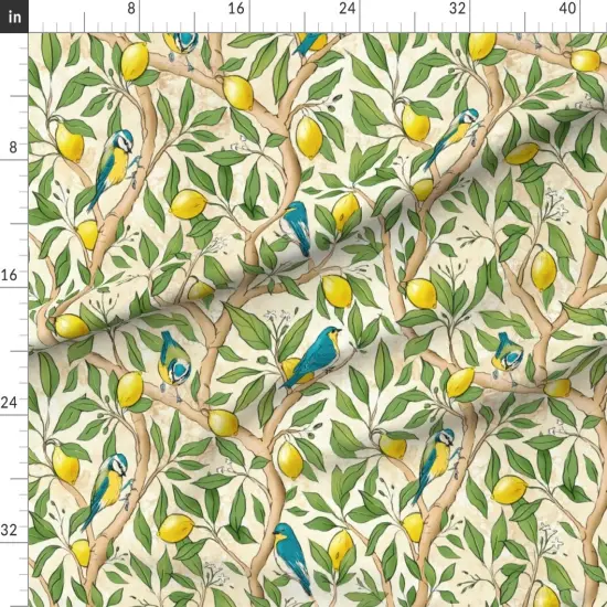Various Fabrics by the Yard or Fat Quarter Nature Leaves Branches Tree Custom Printed Fabric by Spoonflower {1}