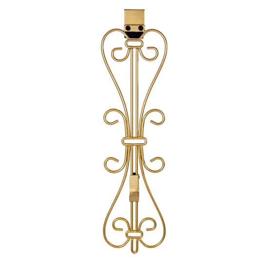 Adjustable Wreath Hanger for Door - Elegant Gold {1}