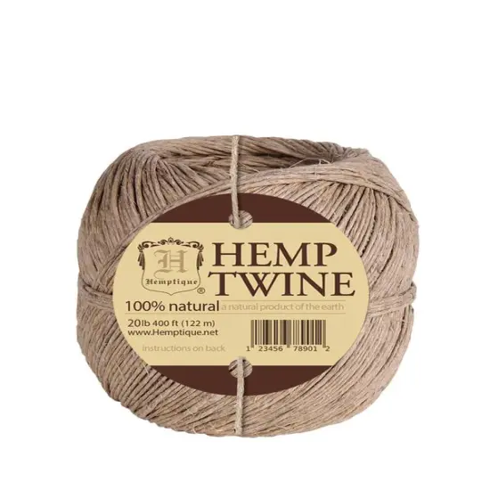 Hemptique Hemp Twine Ball Eco Friendly Sustainable Naturally Grown Fiber Outdoor Gardening Gift Wrapping Scrapbooking Bookbinding Crafting {3}