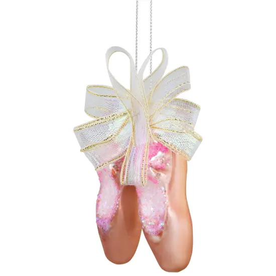 Northlight 3" Pink Ballerina Slippers Glass Christmas Ornament {5}