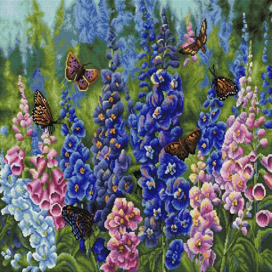 Butterfly and Delphinium {2}