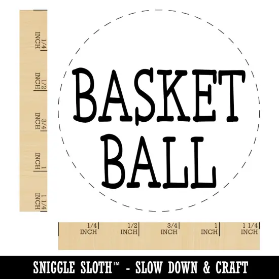 Basketball Fun Text Rubber Stamp for Stamping Crafting Planners {1}