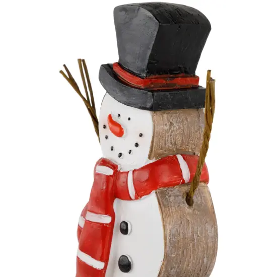 Northlight Wooden Snowman "Merry Christmas" Decoration - 8.5" White {7}