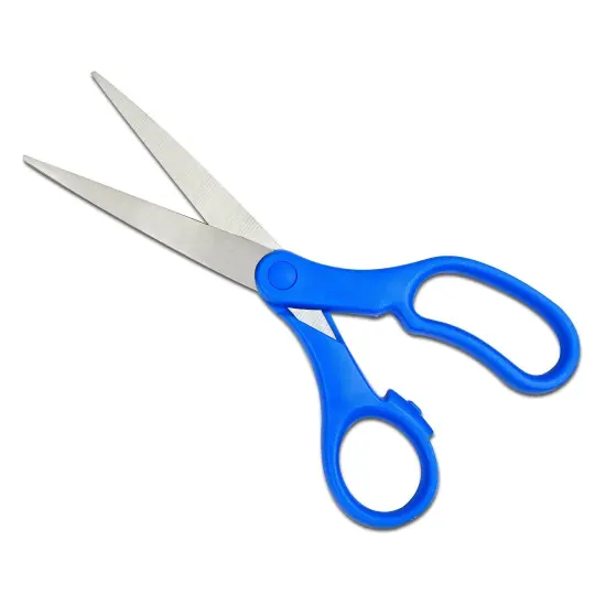 Scissors 8", Blue Handle, Pack of 6 {2}