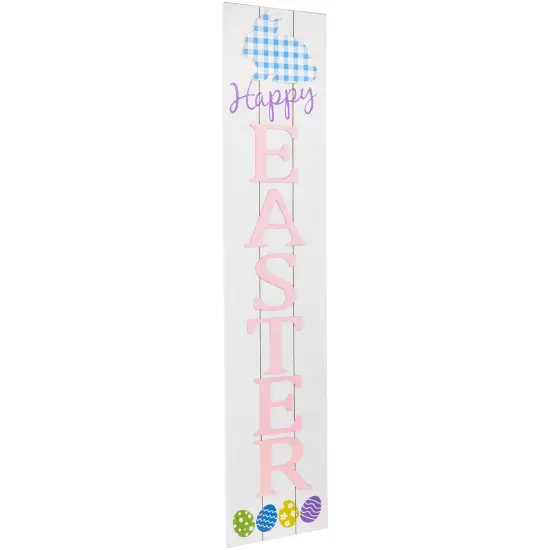 Northlight Happy Easter Wooden Porch Board Sign - 36" White {6}
