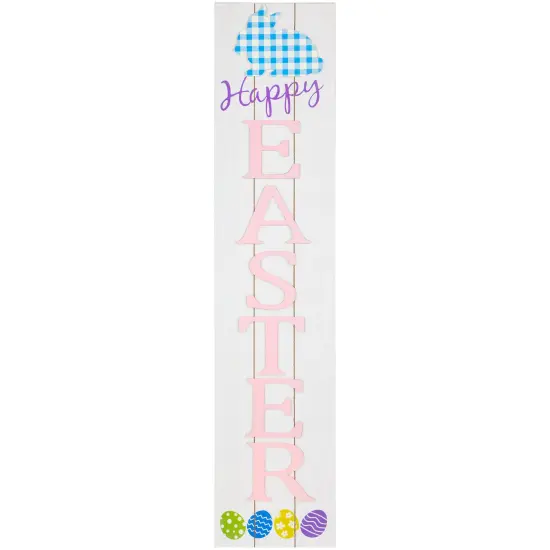 Northlight Happy Easter Wooden Porch Board Sign - 36" White {3}