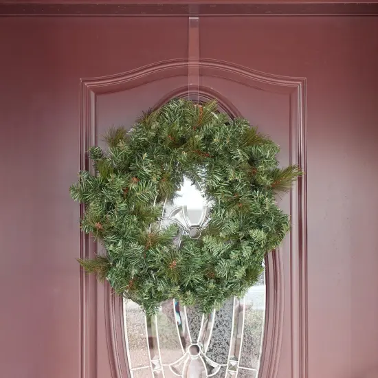 Simple Living 12" Clear Plastic Over-the-Door Indoor/Outdoor Christmas Wreath Hanger {3}