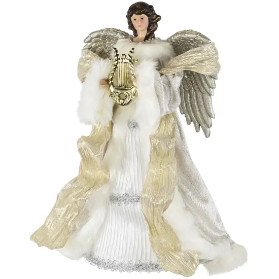 Northlight 18" White and Silver Angel Christmas Tree Topper, Unlit {4}