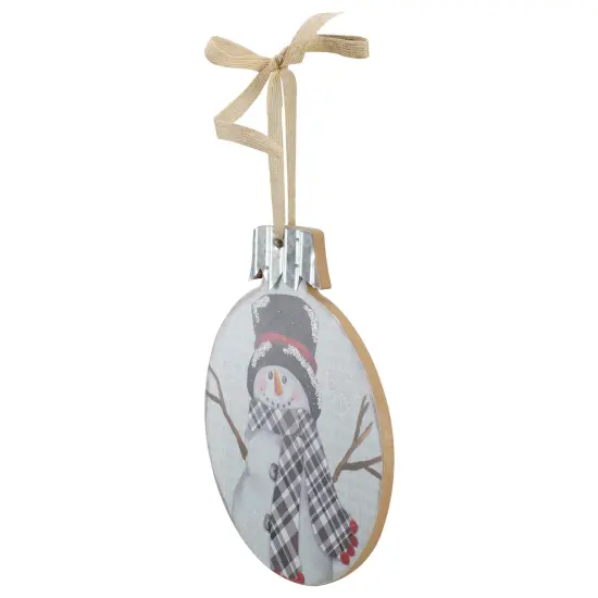 Northlight 9.5" Black and Red Smiling Snowman Christmas Wall Decor {3}