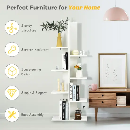 Open Concept Plant Display Shelf Rack Storage Holder White {3}