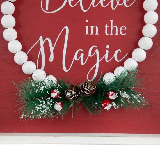 Northlight "Believe in the Magic" Framed Christmas Wall Sign - 9.75" Red {6}