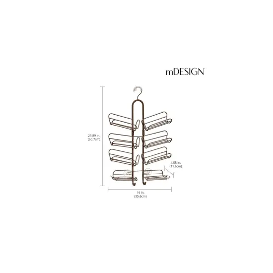 mDesign Hanging Metal Shower Caddy - Bottle Organizer Shower Shelf {3}