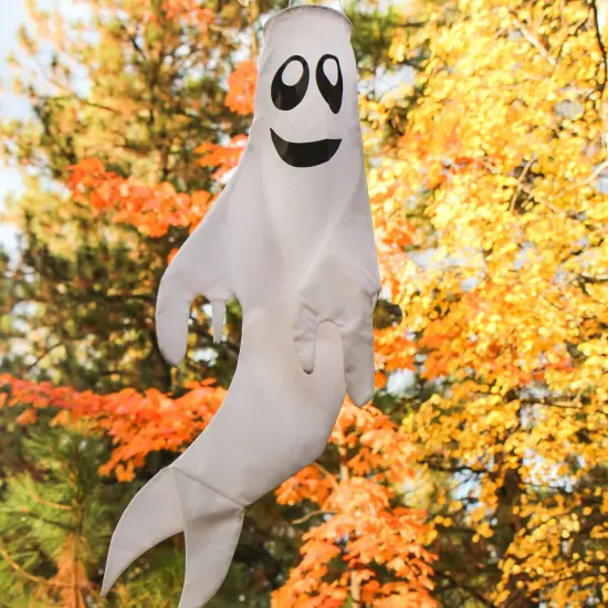 In the Breeze Large 43 inch Ghost Windsock Halloween Hanging Decoration {5}
