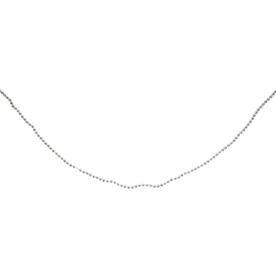 Northlight Shiny Metallic Faceted Beaded Christmas Garland - 15' x .25" - Silver - Unlit {3}