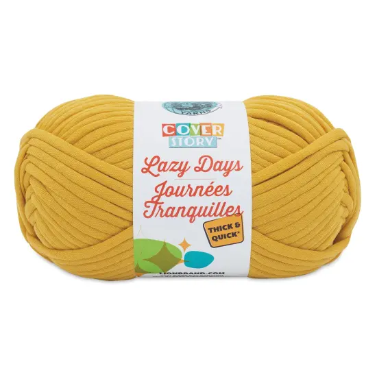 Lion Brand Cover Story Lazy Days Thick & Quick Yarn - Mustard, 125 yards {1}