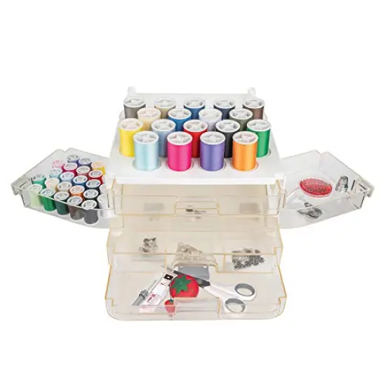 224 Piece , Sew-It-Goes, Sewing Kit & Craft Organizer - Sewing Case Storage with Machine Sewing Thread, White {6}