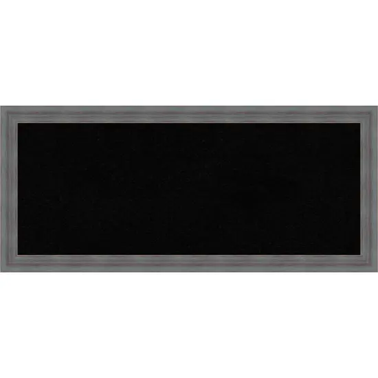 Dixie Grey Rustic Wood Framed Corkboard, Black Cork {1}