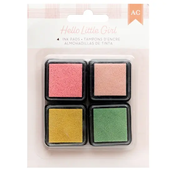 American Crafts Hello Little Girl Ink Pads-4/Pkg {1}