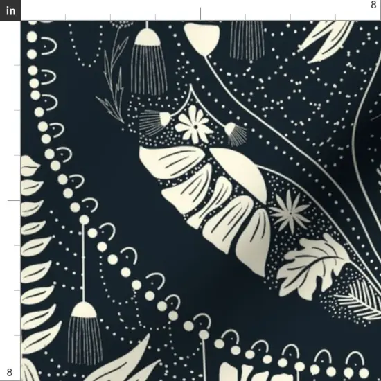 Various Fabrics by the Yard or Fat Quarter Dark Damask Large Scale Victorian Traditional Moody Gothic Custom Printed Fabric by Spoonflower {4}