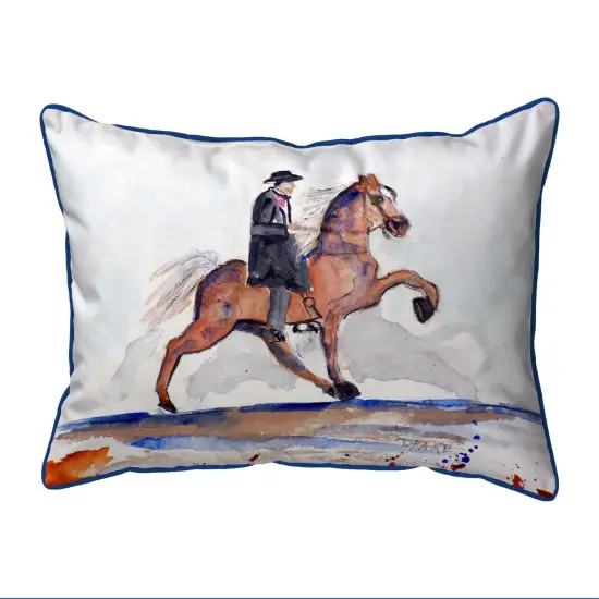 Betsy Drake Brown Walking Horse Large Indoor/Outdoor Pillow 16x20 Multicolor {1}