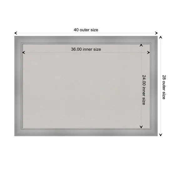 Flair Framed Corkboard, Grey Cork FlairNickel {3}