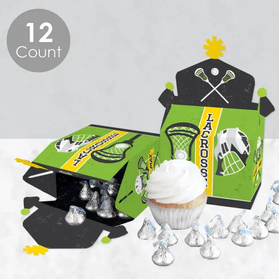 Big Dot of Happiness Lax to the Max Lacrosse Treat Box Party Favors Party Goodie Gable Boxes Set of 12 {4}