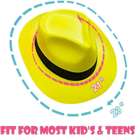 Neon Gangster Hats Plastic Party Hat {4}