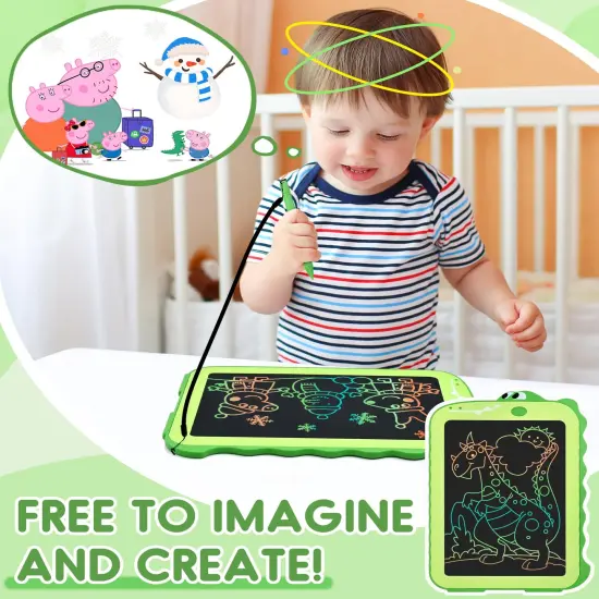 LCD Writing Tablet Kids Toys for Girls Boys Age 2-3 Gift Ideas, Dinosaur Colorful Doodle Board Educational Learning Toys for Children 3 4 5 6 7 8 Year Old, Toddler Drawing Pad Travel Toys {3}