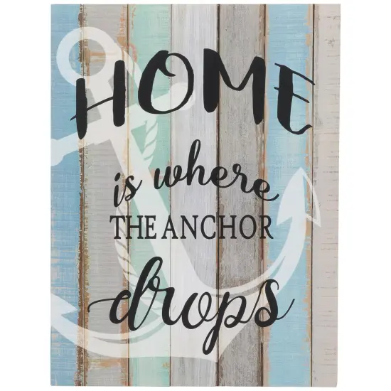 Northlight 16" Home is Where the Anchor Drops Wall Sign Multi {1}