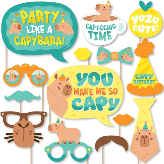 Big Dot of Happiness Capy Birthday - Capybara Party Photo Booth Props Kit - 20 Count {1}