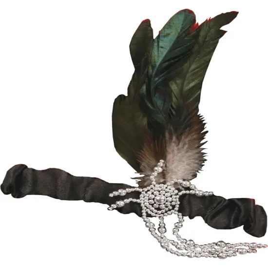 Brown Charleston Classic 20s Flapper Girl Head Feather {1}