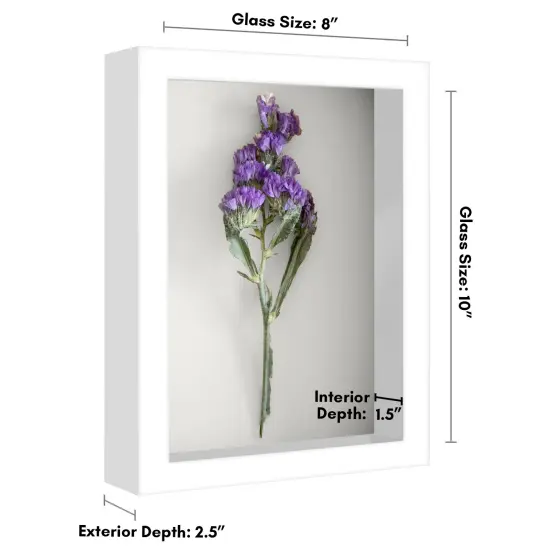 Americanflat Shadow Box Frame - 1.5 Interior Depth for Memorabilia - Display Case for Showcasing Souvenirs, Awards, and Medals - Shatter Resistant Glass - Hanging Hardware {2}