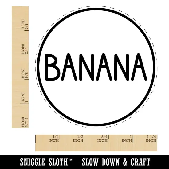Banana Flavor Scent Rounded Text Rubber Stamp for Stamping Crafting Planners {1}
