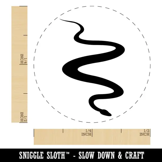 Slithering Snake Solid Self-Inking Rubber Stamp for Stamping Crafting Planners Fuchsia {1}