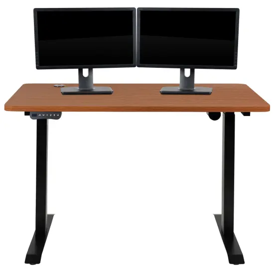 Emma and Oliver Electric Height Adjustable Standing Desk - 48" Wide x 24" Deep Black {6}