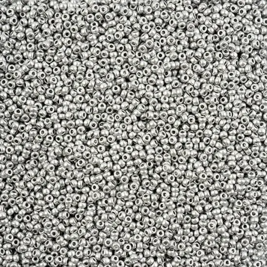 Miyuki 250g Opaque Round Rocailles Seed Beads, 11/0 Alum Silver #4587 {1}
