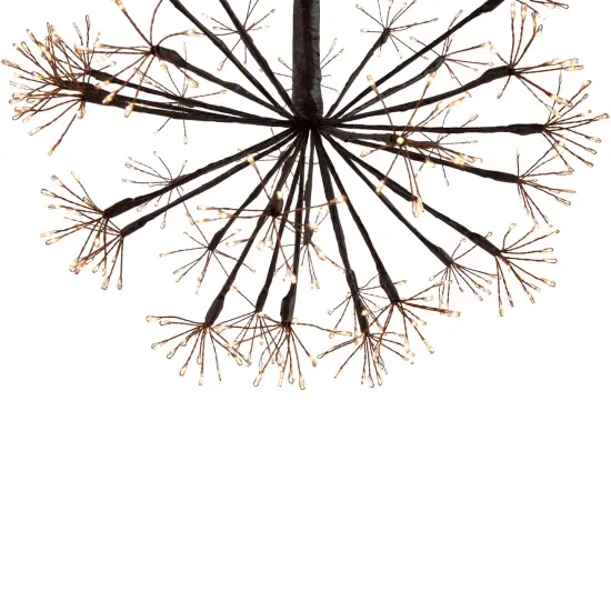 Northlight LED Lighted Christmas Starburst Ball Decoration - Micro Fairy Warm White Lights - 12" Brown {3}