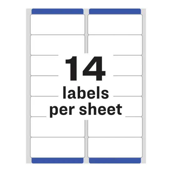 Avery Matte Clear Address Labels, Sure Feed Technology, Laser, 1-1/3" x 4", 700 Labels (5662) {5}